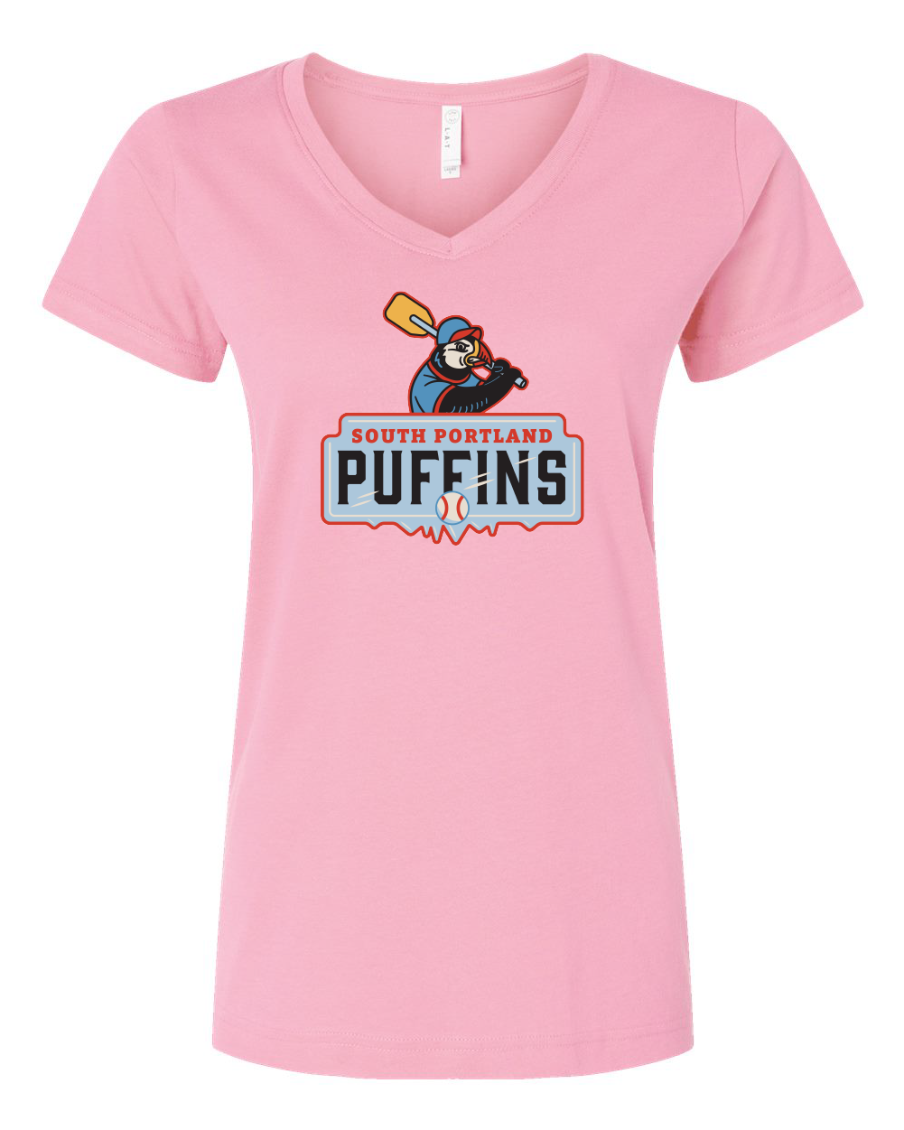 Puffins Women's V-Neck T-Shirt (Click to see all available colors)