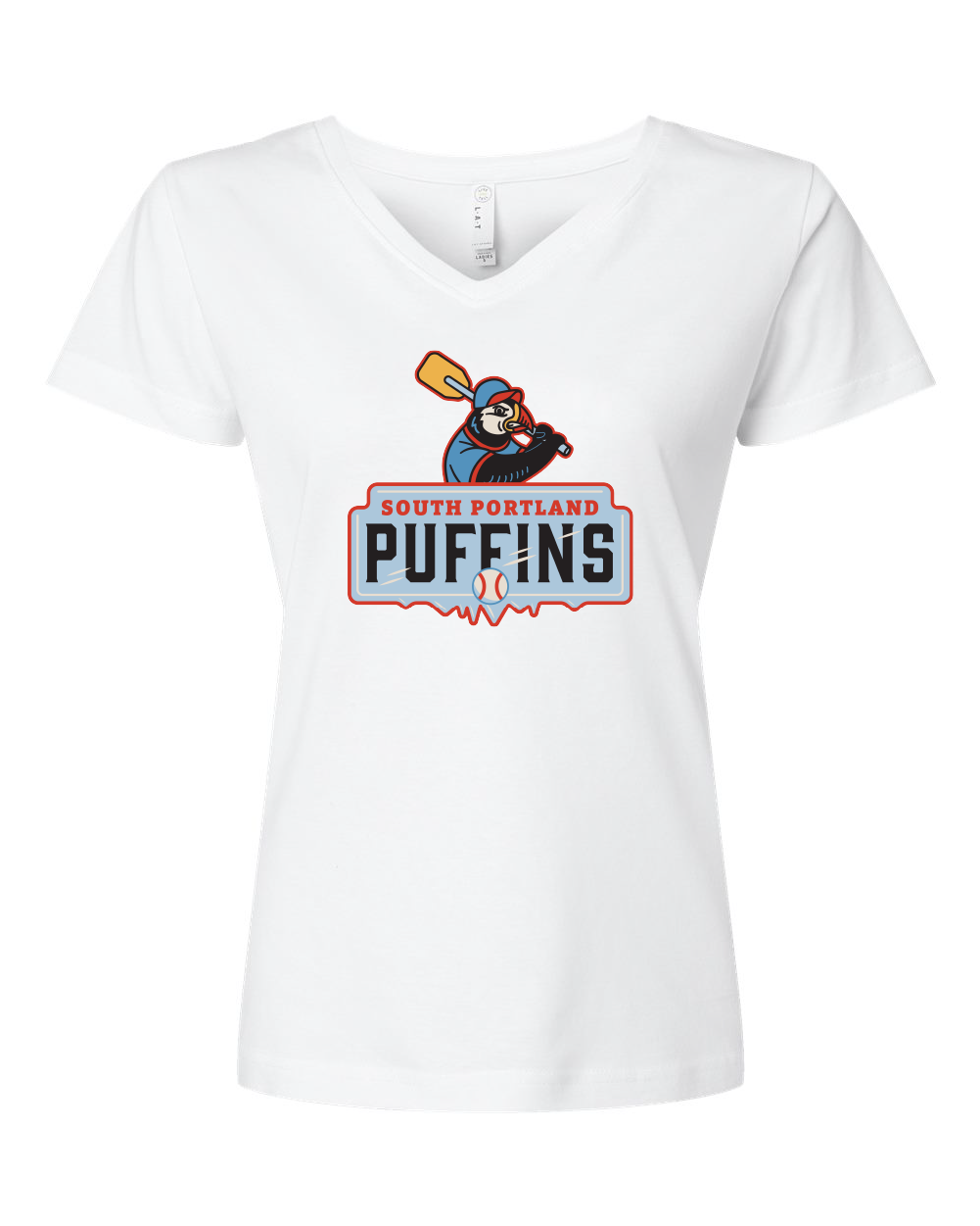Puffins Women's V-Neck T-Shirt (Click to see all available colors)